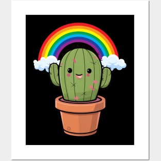 Tiny Cactus & Rainbow Posters and Art